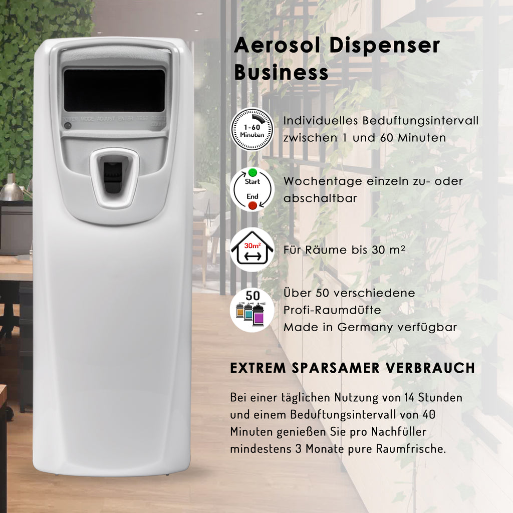 Aerosol Dispenser Typ Business mit KeyFacts