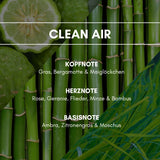 Aerosol Duftspray "Clean Air": Frische Luft in geschlossenen Räumen. Starke Geruchsabsorber lassen schlechten Gerüchen keine Chance. Durch einen kleinen Spritzer Minze wird die frische Luft im Handumdrehen herbeigesprüht.