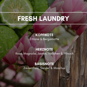 Aerosol Duftspray "Fresh Laundry": Frisch gewaschene, saubere Wäsche, sonnenschein- und luftgetrocknet. Fresh Laundry ist ein fantastischer und sehr beliebter Wäscheduft.