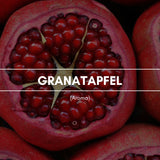 Raumduft "Granatapfel": Der Duft des saftigen Granatapfels betört mit fruchtig säuerlichen Akzenten, die auf einem Herz aus sanften roten Früchten ruhen.