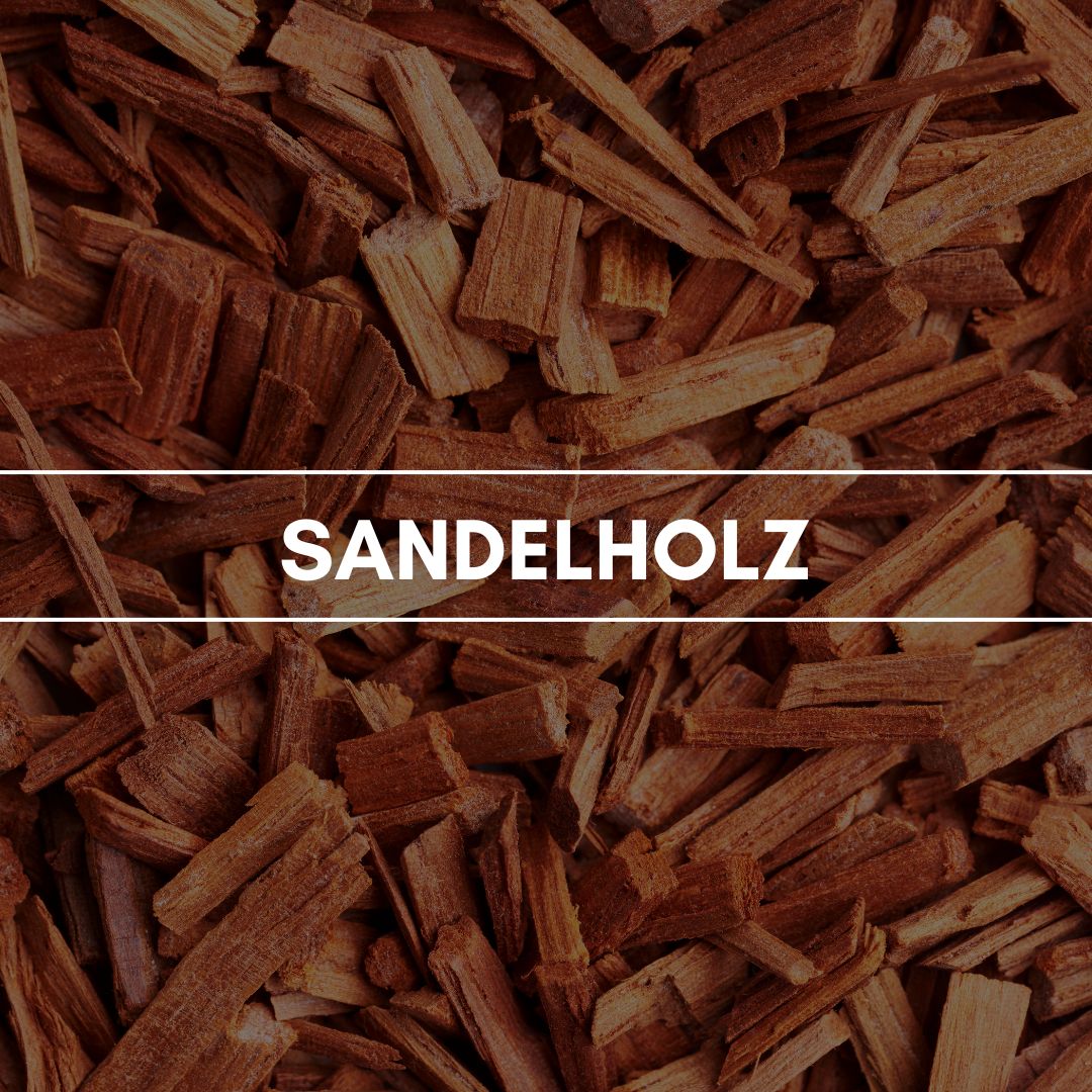 Raumduft "Sandelholz": Der harmonische und holzig balsamische Duft wirkt durch seine süßlich milchige Art phantasie- und kreativitätsfördernd.
