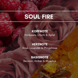 Aerosol Duftspray "Soul Fire": Lichtbrechend wie ein Kristall überzeugt dieser Duft mit seinen fruchtig-floralen Aromen. Die wärmende Note von Amber & Moschus rundet das Bouquet raffiniert und unwiderstehlich gekonnt ab.