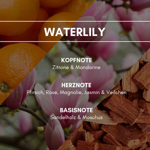 Aerosol Duftspray "Waterlily": Das Symbol der Schönheit und Reinheit versprüht ihren zart balsamischen Duft auf eine sanfte Art und Weise.